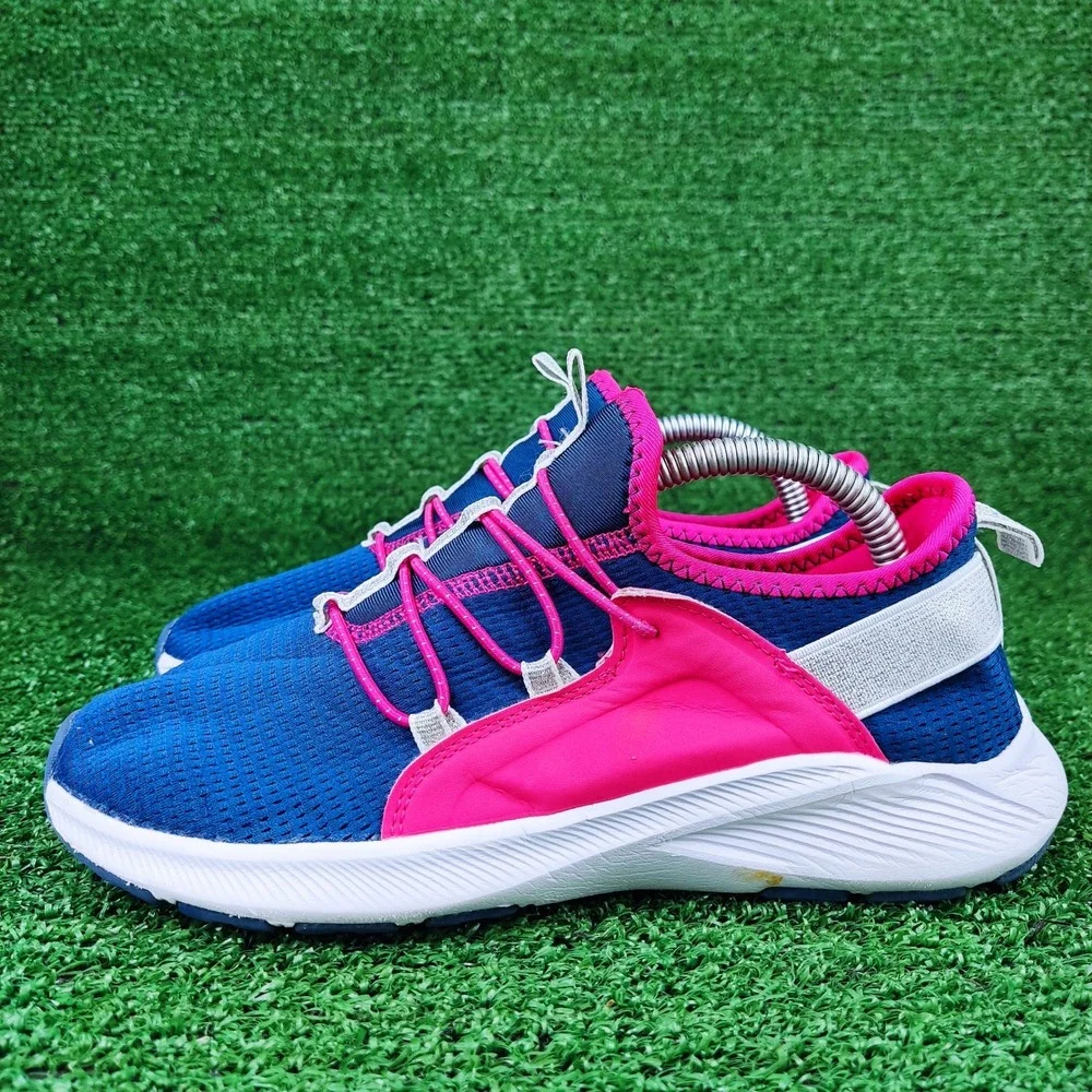 Athletic Works Sneakers Kids Size 3 Blue Pink GMAW24CA023 Slip On Athletic Shoes